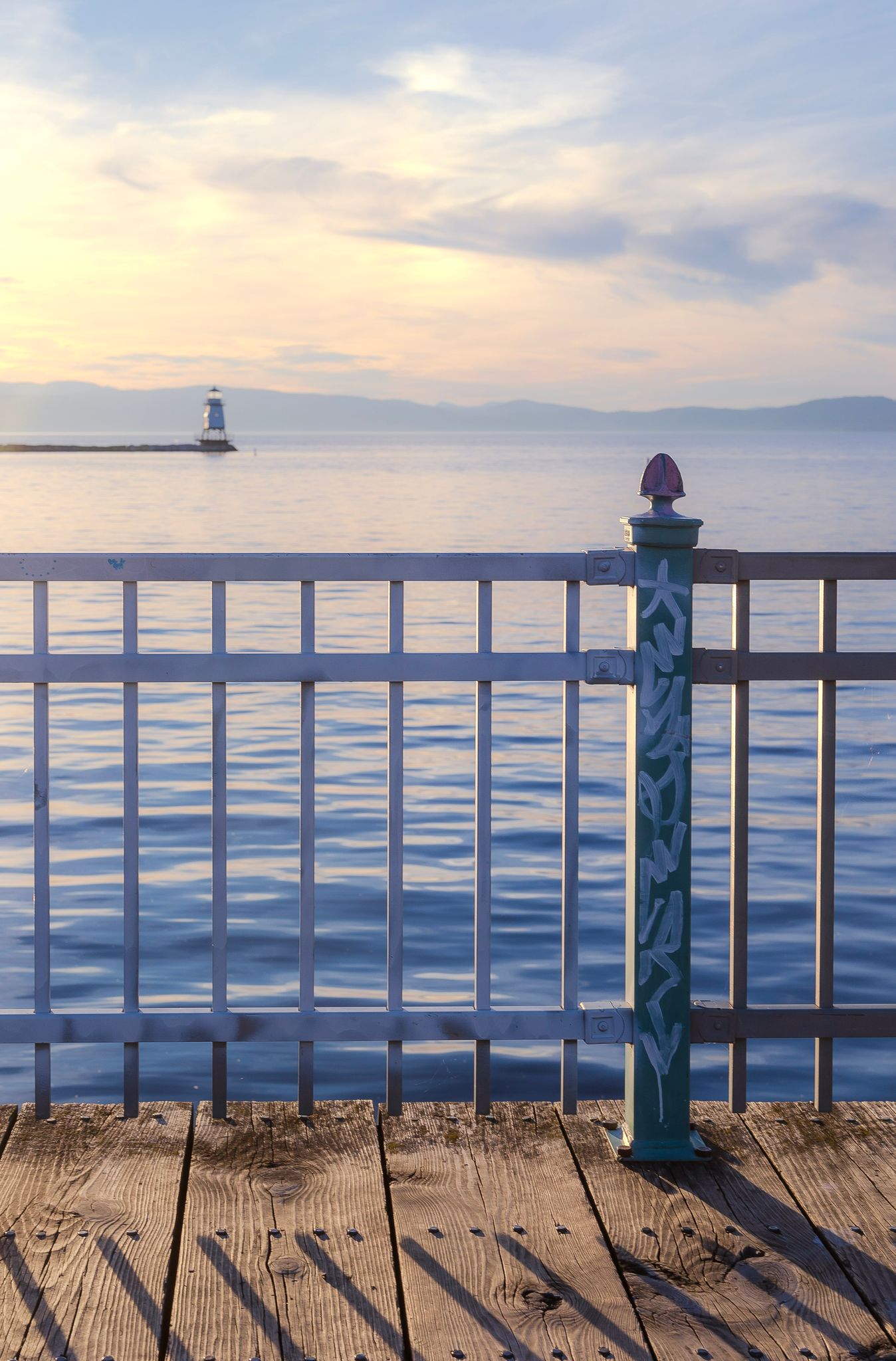 Sunset at the Burlington boardwalk